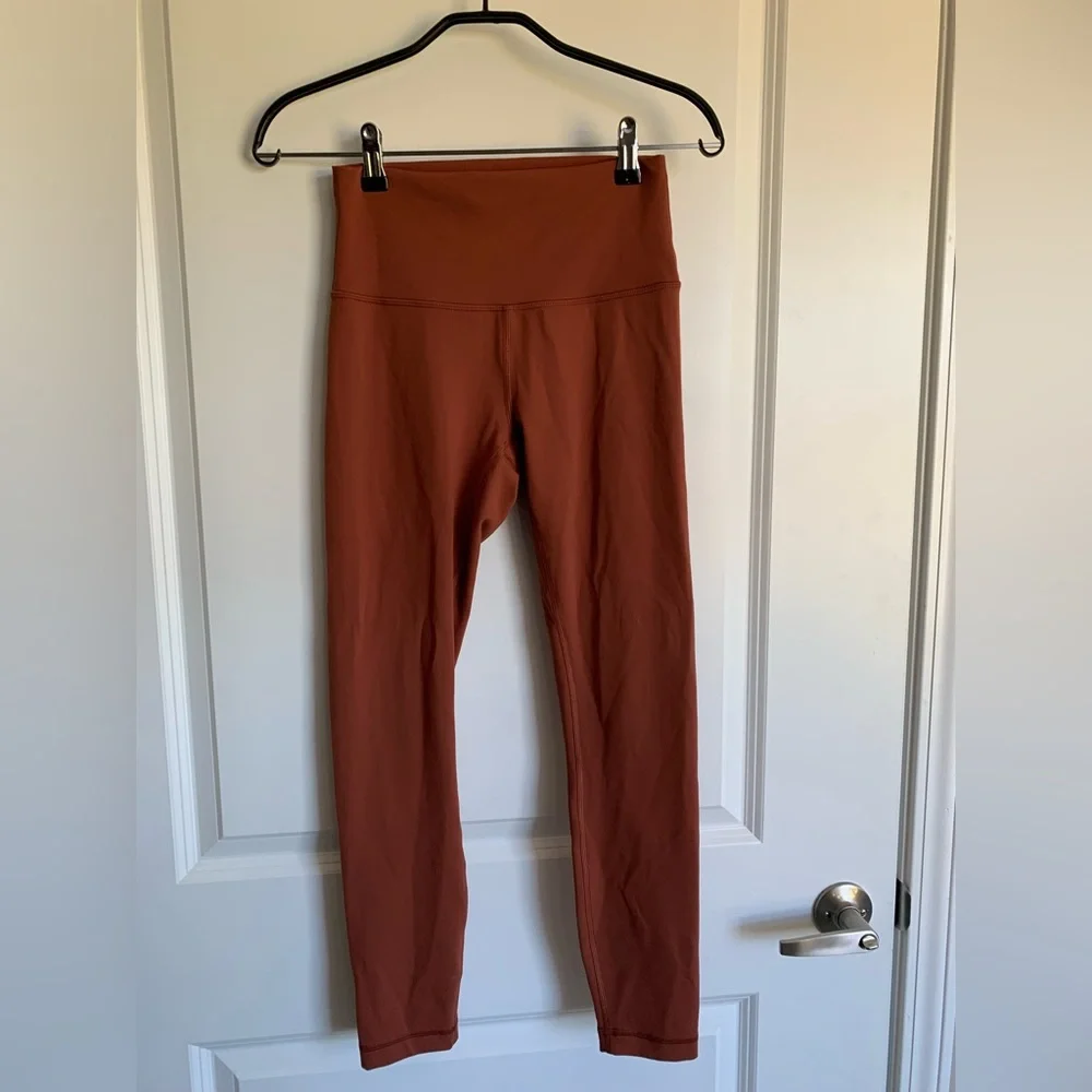 Lululemon Wunder Train High-Rise Tight 25" in Dark Terracotta - Picture 1 of 7